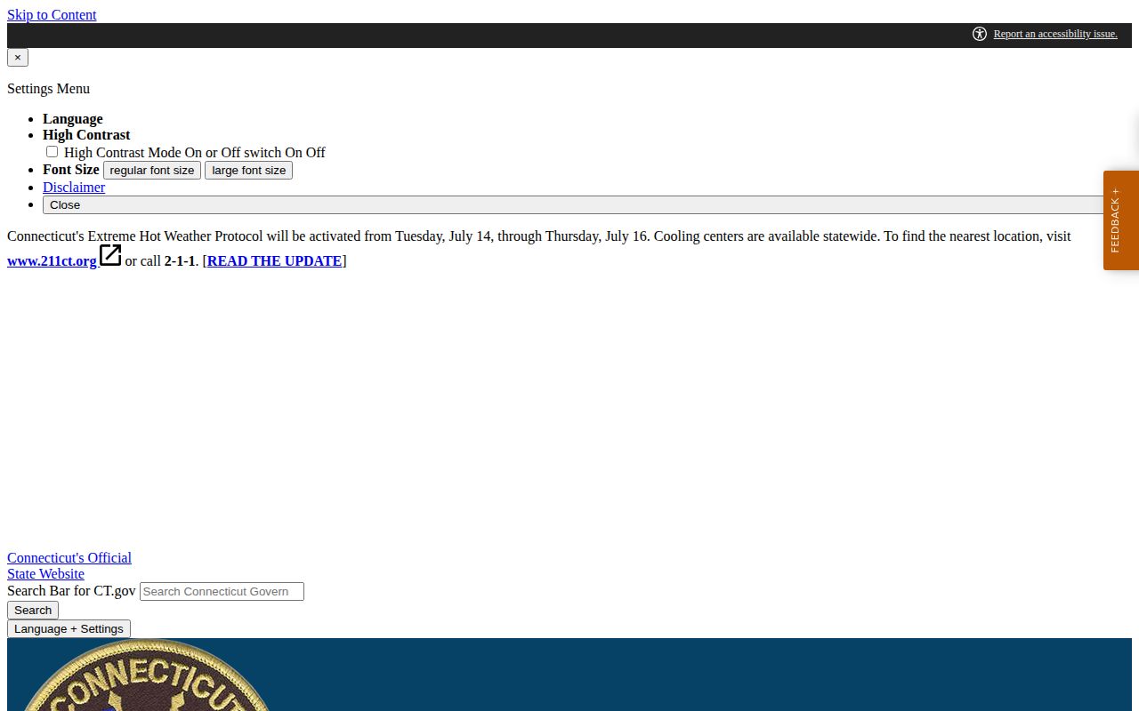 CT DOC FOI office for Hartford County release records