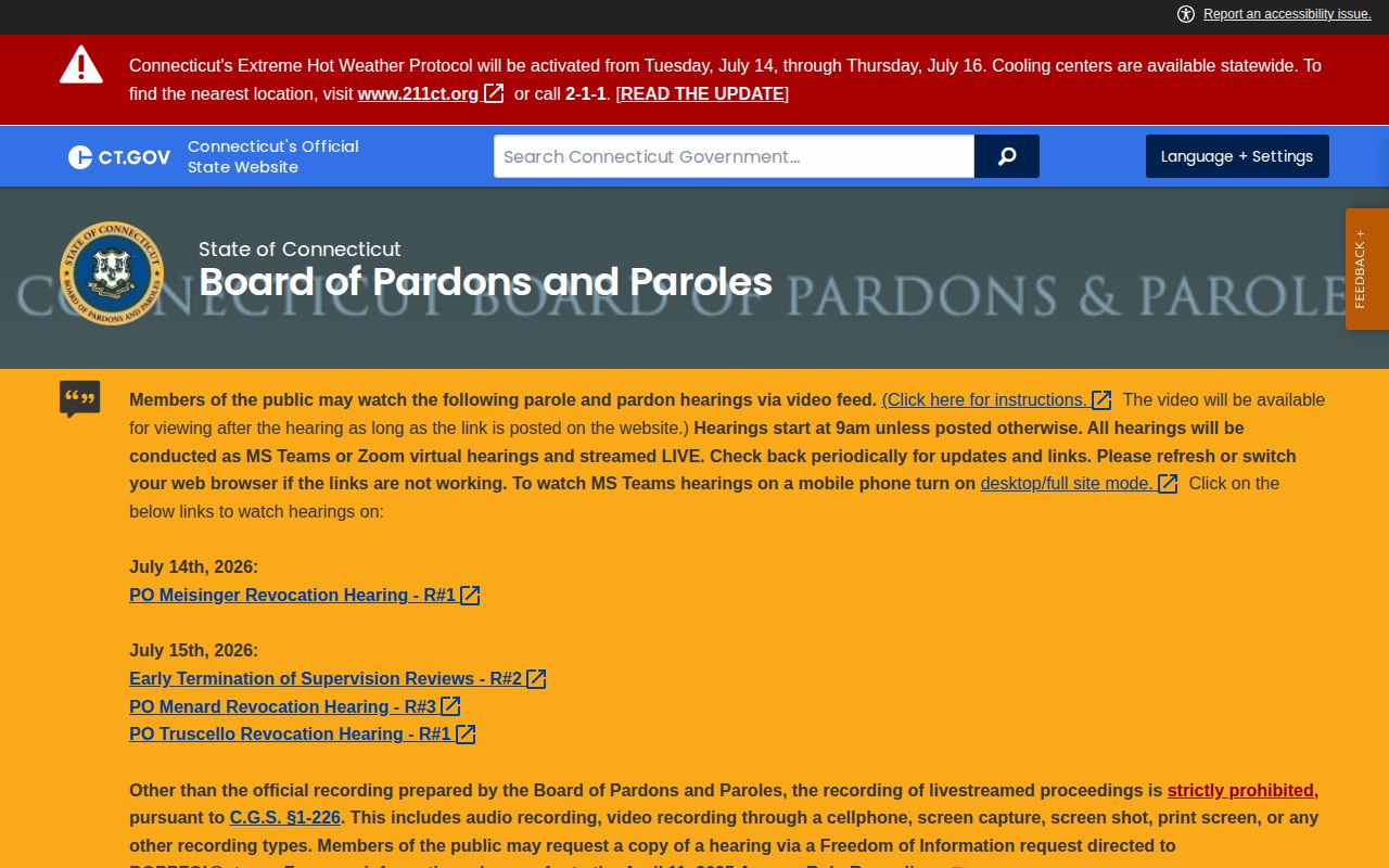 Connecticut 85 percent parole rule affecting Hartford County projected release dates